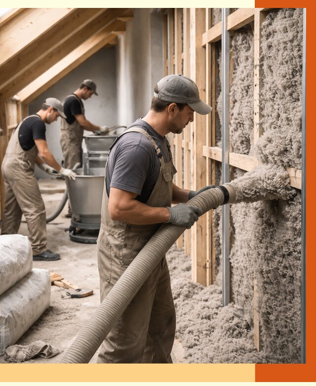 Утепление таунхауса эковатой в Железногорске от 2249 руб./м² — монтаж и задувка | ТепломастерЖлк