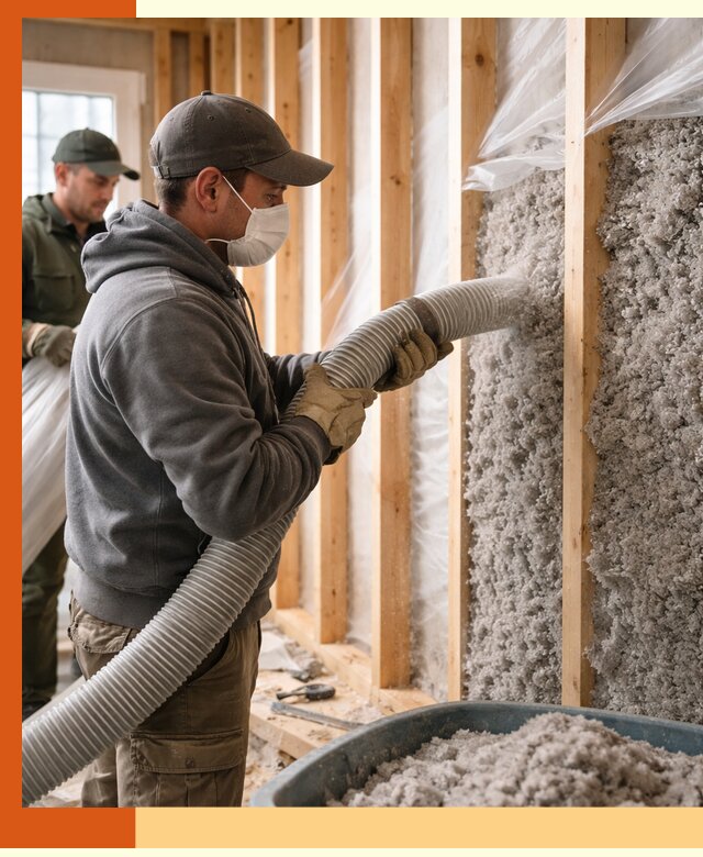 Утепление каркасного дома эковатой в Железногорске — качественно и надолго