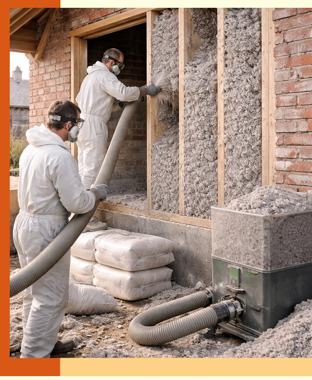 Утепление кирпичного дома эковатой в Железногорске