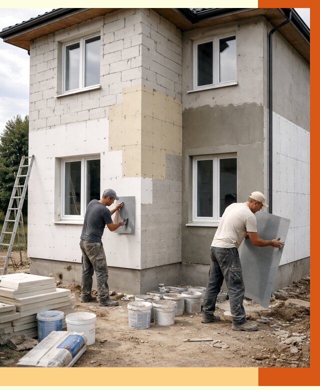 Утепление дома из газобетона в Железногорске от 4293 руб./м² — заказать у ТепломастерЖлк