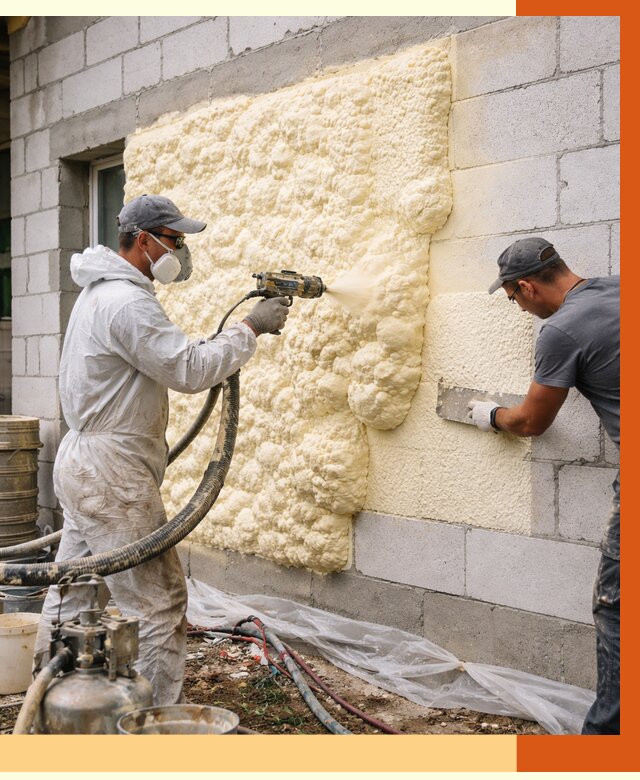 Утепление дома из газобетона ППУ в Железногорске от 4906 руб./м² под ключ | ТепломастерЖлк