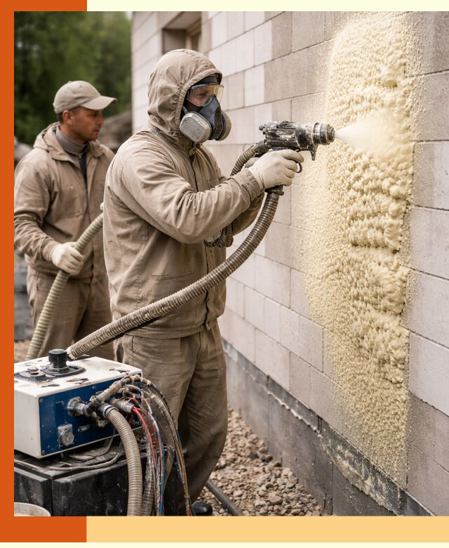 Утепление дома из газобетона ППУ в Железногорске — надежная теплоизоляция