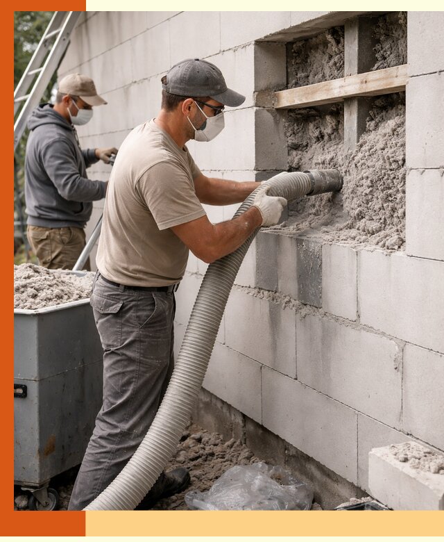 Утепление дома из газобетона эковатой в Железногорске