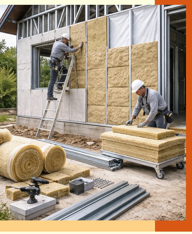 Утепление дома из ЛСТК в Железногорске от 5315 руб./м² — профессионально | ТепломастерЖлк