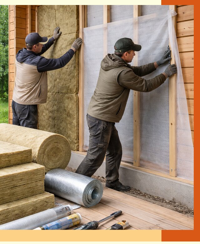 Утепление дома из двойного бруса в Железногорске от 4906 руб./м² — ТепломастерЖлк под ключ