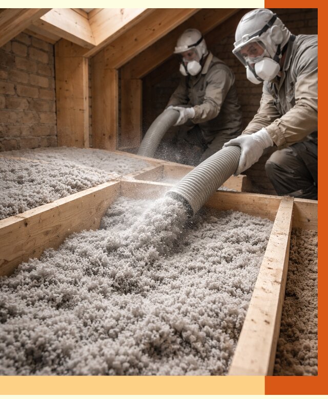 Утепление коттеджа эковатой в Железногорске от 2555 руб./м² — комплексная задувка и монтаж | ТепломастерЖлк