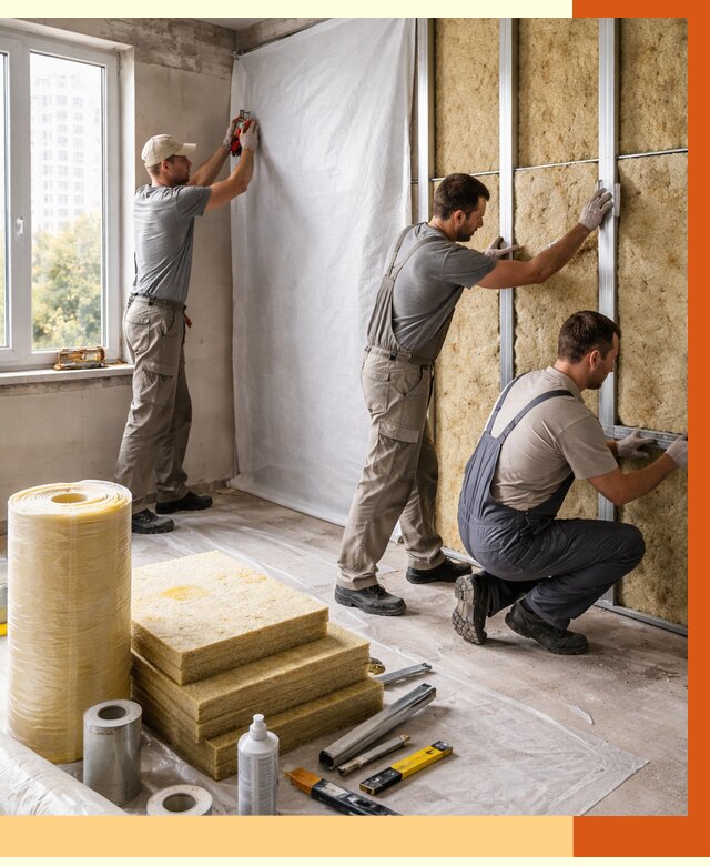 Утепление квартиры в Железногорске от 4599 руб/м2 — утеплить квартиру изнутри и снаружи | ТепломастерЖлк