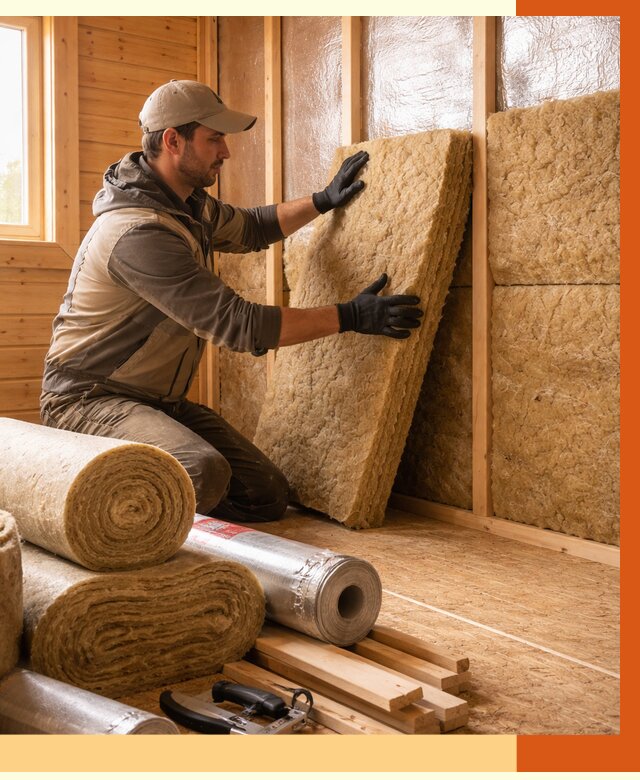 Утепление бани в Железногорске под ключ от 4599 руб./м2 — утеплить потолок, пол и стены | ТепломастерЖлк