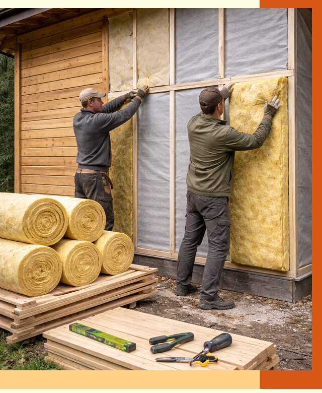 Утепление бани снаружи в Железногорске от 86879 руб. под ключ | ТепломастерЖлк