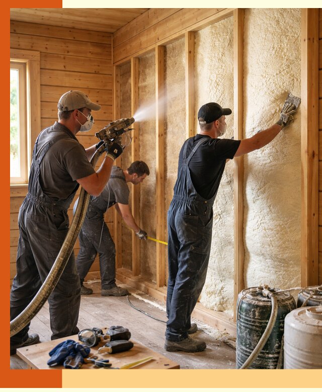 Утепление бани пенополиуретаном (ППУ) в Железногорске