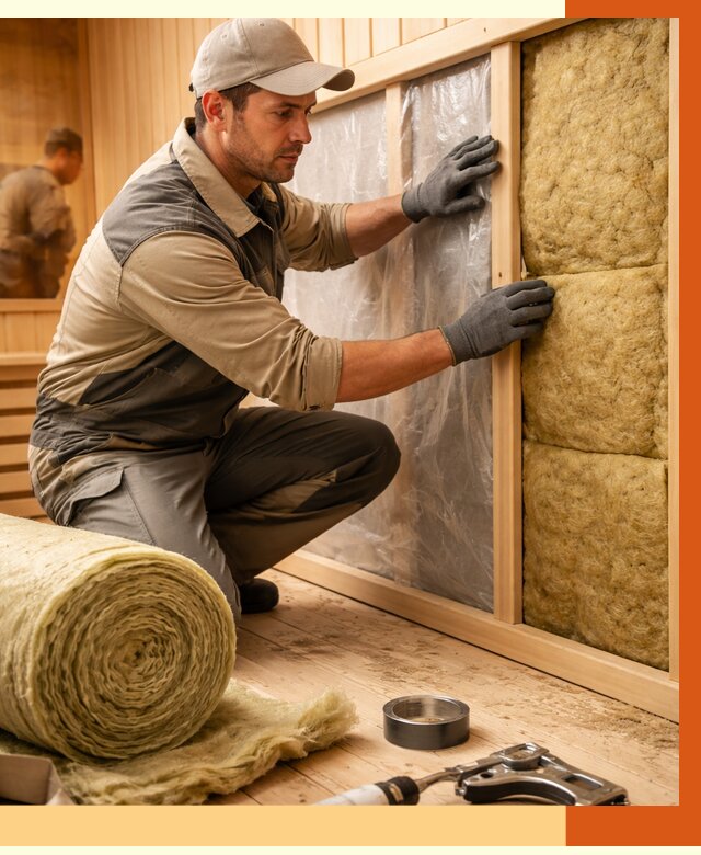 Утепление сауны изнутри в Железногорске от 6644 руб. за м2 | ППУ, под ключ — ТепломастерЖлк