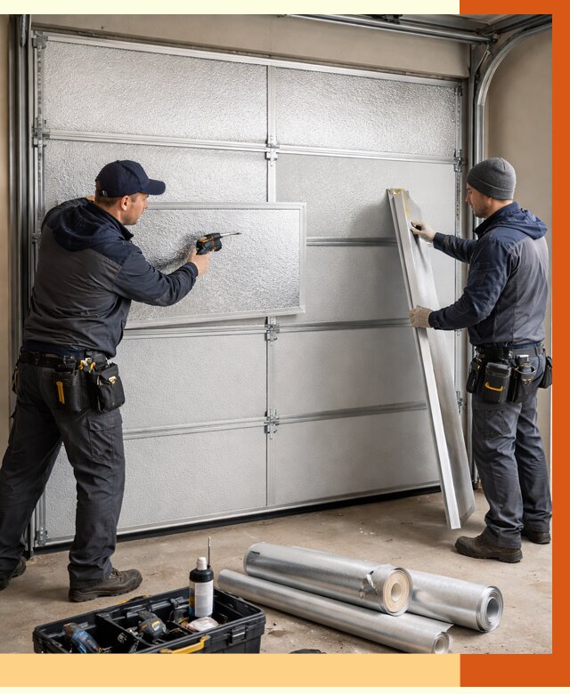 Утепление гаражных ворот в Железногорске от 8023 руб/м2 — надежно и быстро | ТепломастерЖлк