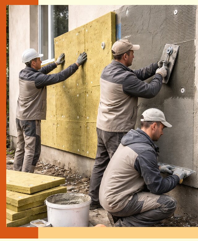 Утепление фасада под штукатурку в Железногорске — энергоэффективная технология