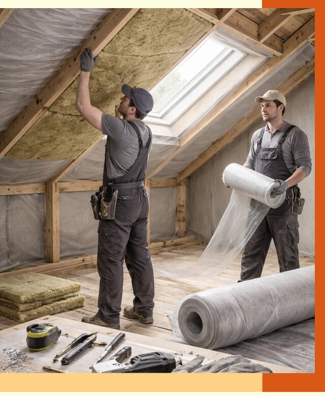 Утепление крыши изнутри мансарды в Железногорске от 4293 руб./м² | ТепломастерЖлк