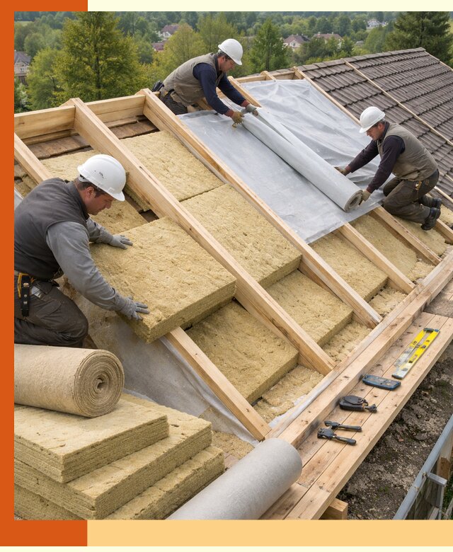 Утепление скатной крыши в Железногорске качественно и надёжно