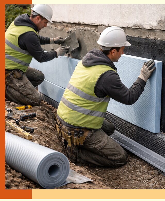 Утепление фундамента снаружи в Железногорске — профессиональная теплоизоляция