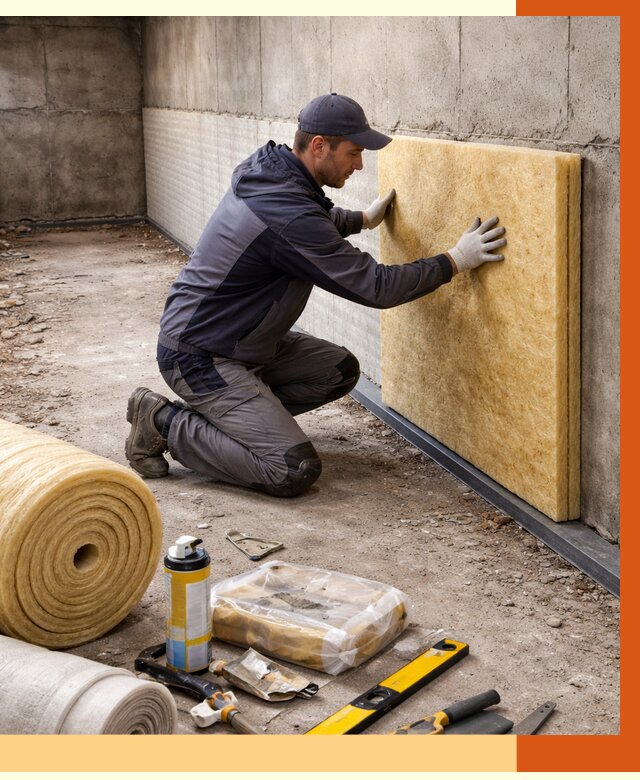 Утепление фундамента изнутри в Железногорске от 4293 руб./м2 — работы под ключ | ТепломастерЖлк