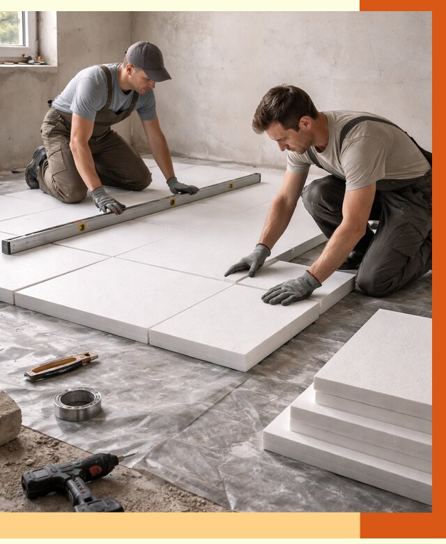 Утепление бетонного пола в Железногорске от 2555 руб/м2 — монтаж и цена | ТепломастерЖлк