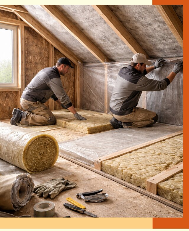 Утепление чердака в Железногорске от 7666 руб/м² — теплоизоляция и комплексное утепление под ключ | ТепломастерЖлк
