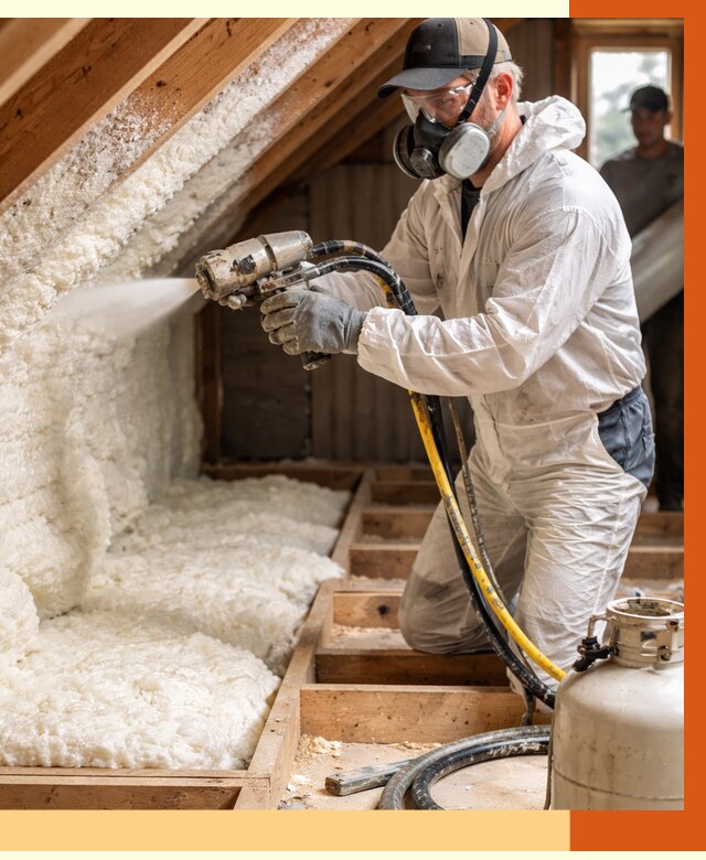 Утепление чердака ППУ в Железногорске от 8811 руб./м2 — услуга под ключ | ТепломастерЖлк