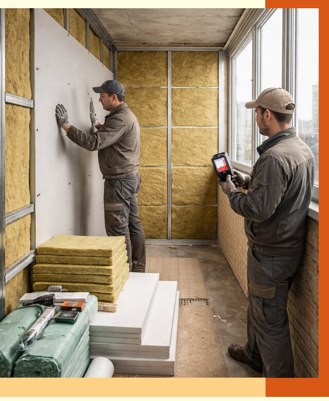 Утепление балкона в Железногорске от 4599 руб. под ключ | ТепломастерЖлк