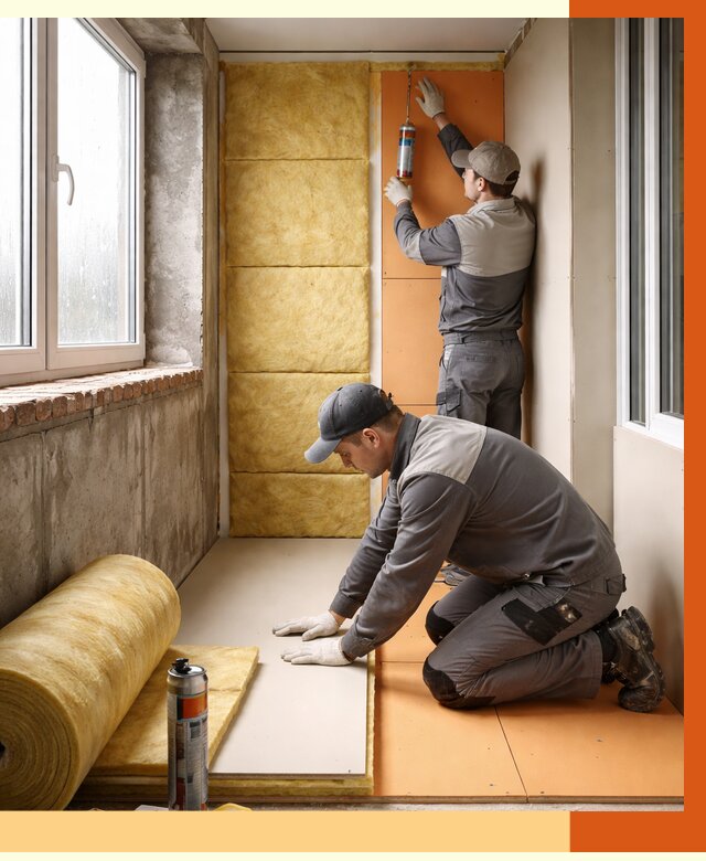 Утепление лоджии под ключ в Железногорске от 6644 руб/м2 — комплексное решение | ТепломастерЖлк