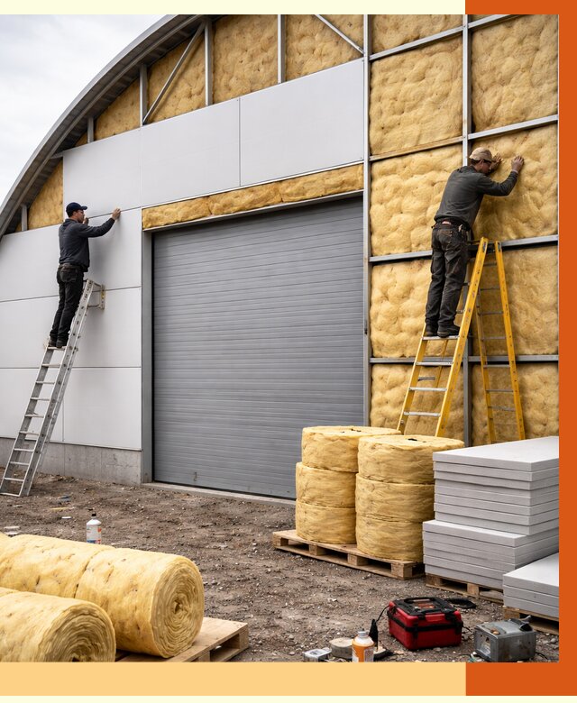 Утепление ангара пенополиуретаном в Железногорске от 7359 руб./м² — комплекс от ТепломастерЖлк