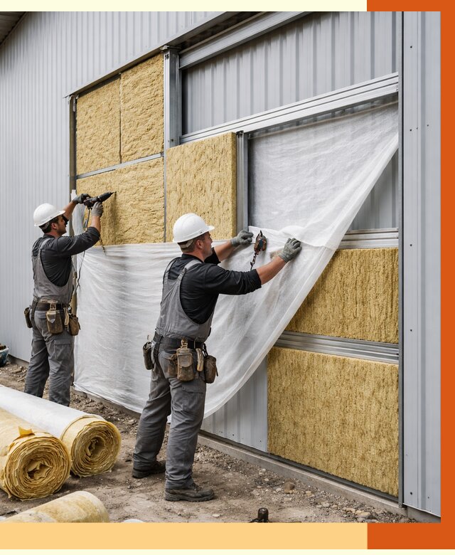 Утепление металлического склада в Железногорске от 4599 руб/м2 — комплексное утепление под ключ | ТепломастерЖлк