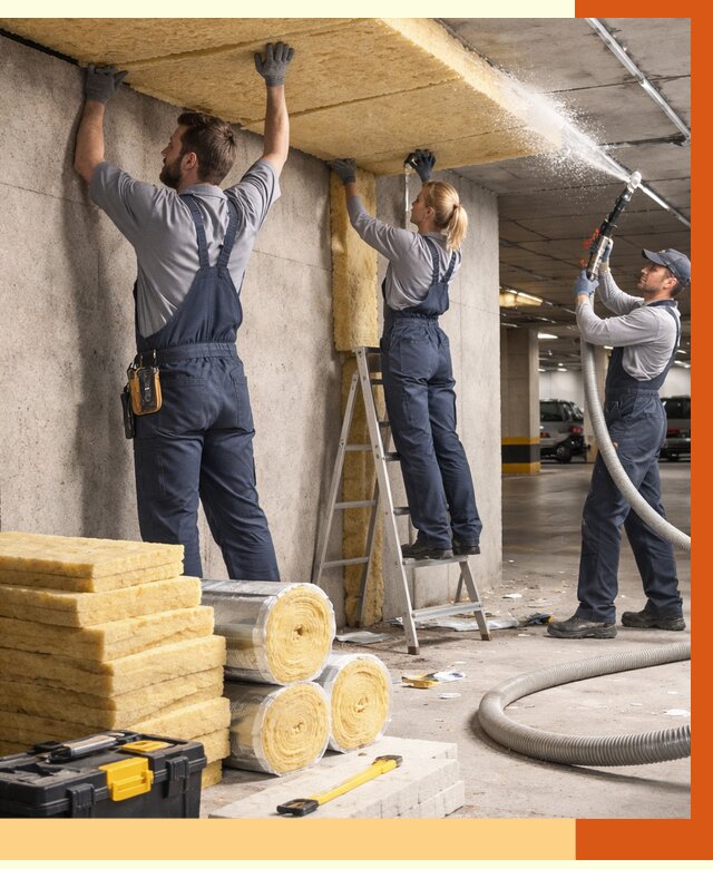 Утепление паркинга в Железногорске от 6950 руб./м2 — работы под ключ | ТепломастерЖлк