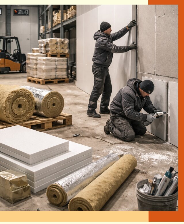 Утепление холодного склада в Железногорске от 8688 руб/м2 — комплексное под ключ | ТепломастерЖлк