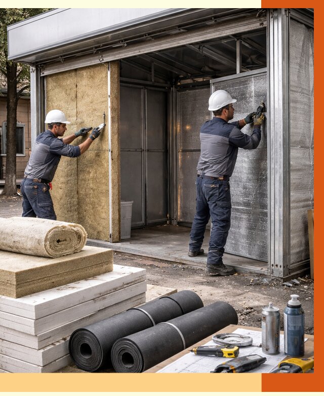 Утепление павильона шаурма в Железногорске под ключ от 1227 руб. за м² | ТепломастерЖлк