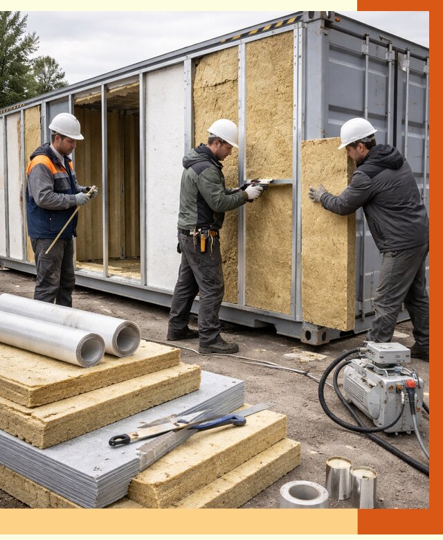 Утепление морского контейнера в Железногорске от 3833 руб. под ключ | ТепломастерЖлк