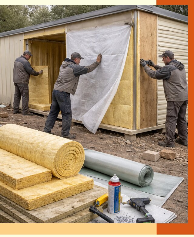 Утепление строительной бытовки в Железногорске от 12776 руб. под ключ | ТепломастерЖлк