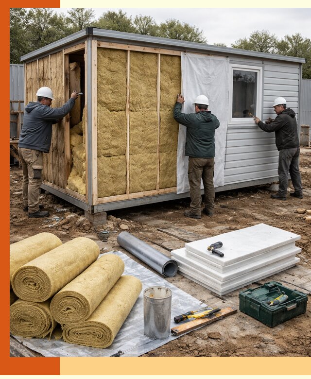 Утепление строительной бытовки под ключ в Железногорске для любых условий