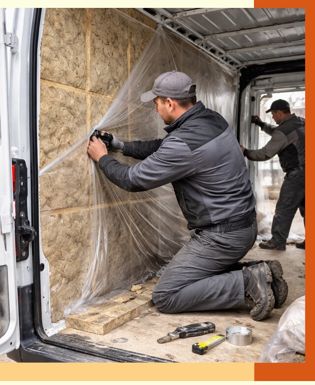 Утепление фургона в Железногорске от 16865 руб/м2 — утепление фургона ППУ и кузова | ТепломастерЖлк