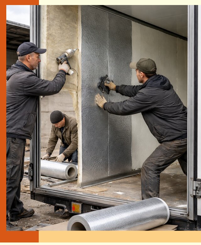 Утепление холодильного кузова в Железногорске — монтаж и теплоизоляция