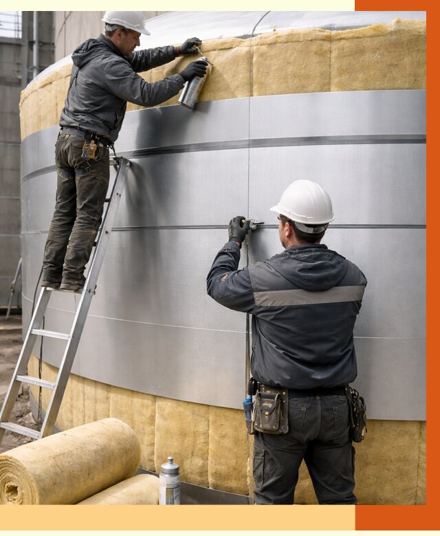 Утепление цистерны в Железногорске пенополиуретаном от 14820 руб. под ключ | ТепломастерЖлк