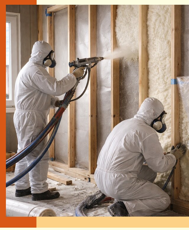 Утепление каркасной стены ППУ в Железногорске для домов и коттеджей