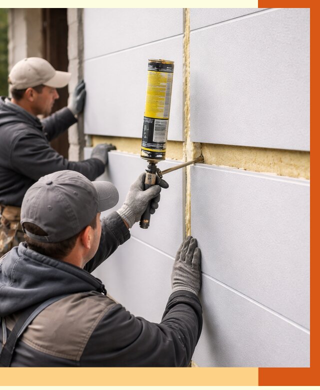 Утепление сэндвич панелей ППУ в Железногорске от 4293 руб. за м2 | ТепломастерЖлк