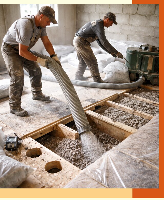 Заполнение пустот перекрытий в Железногорске от 4599 руб. под ключ | ТепломастерЖлк