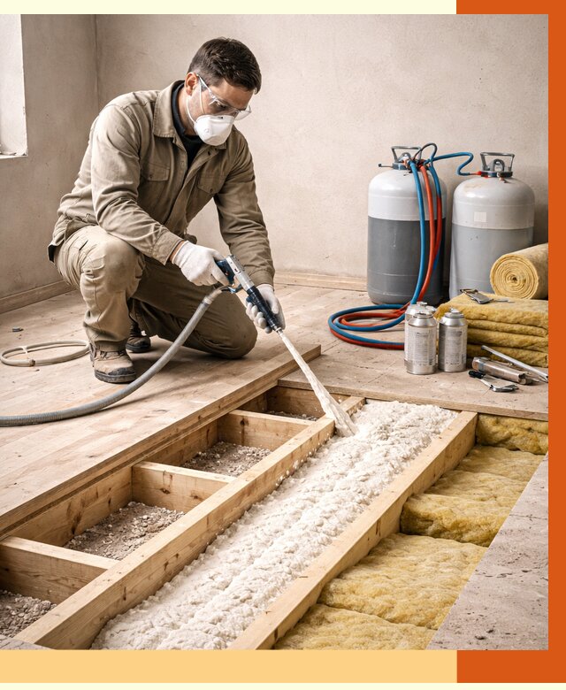 Заполнение полостей межэтажного перекрытия в Железногорске от 4293 руб. | ТепломастерЖлк