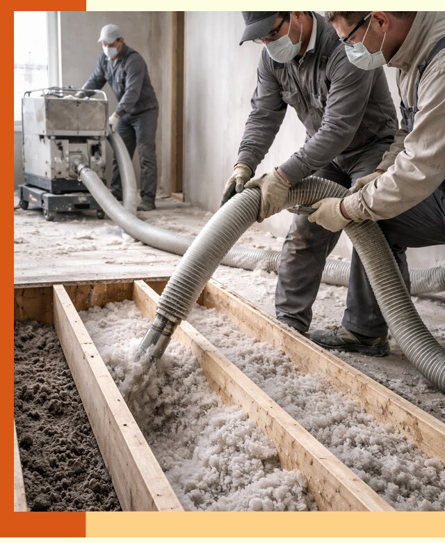 Заполнение полостей межэтажного перекрытия в Железногорске эффективно и герметично