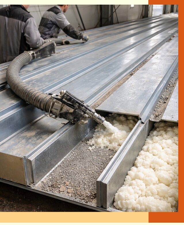 Заполнение пустот кровельных панелей в Железногорске от 7359 руб. под ключ | ТепломастерЖлк