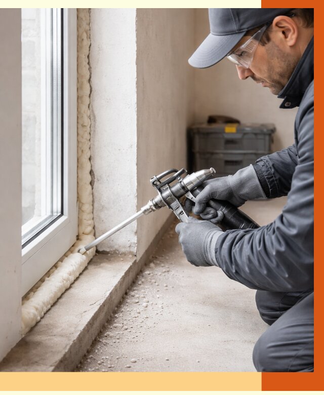 Герметизация стыков ППУ в Железногорске от 1686 руб. за м2 — утепление примыканий под ключ | ТепломастерЖлк