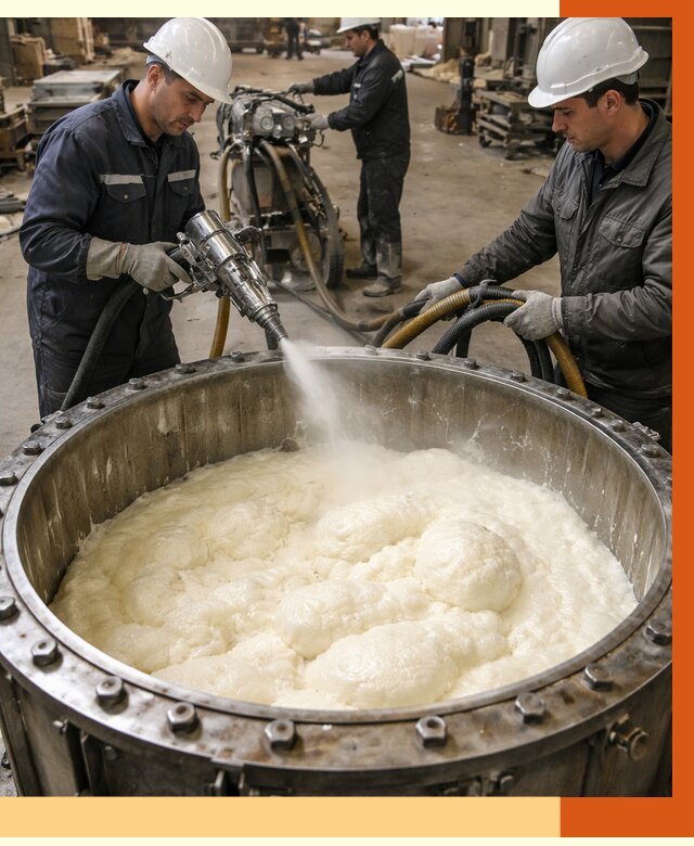 Заливка ППУ в емкости в Железногорске от 7410 руб. — утепление емкости под ключ | ТепломастерЖлк