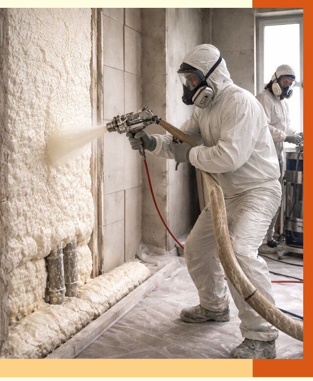 Напыление пенополиуретана в Железногорске от 7666 руб./м2 — услуги и монтаж ППУ | ТепломастерЖлк