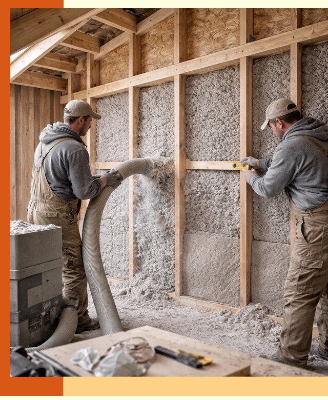 Утепление эковатой стен, потолков и перекрытий в Железногорске