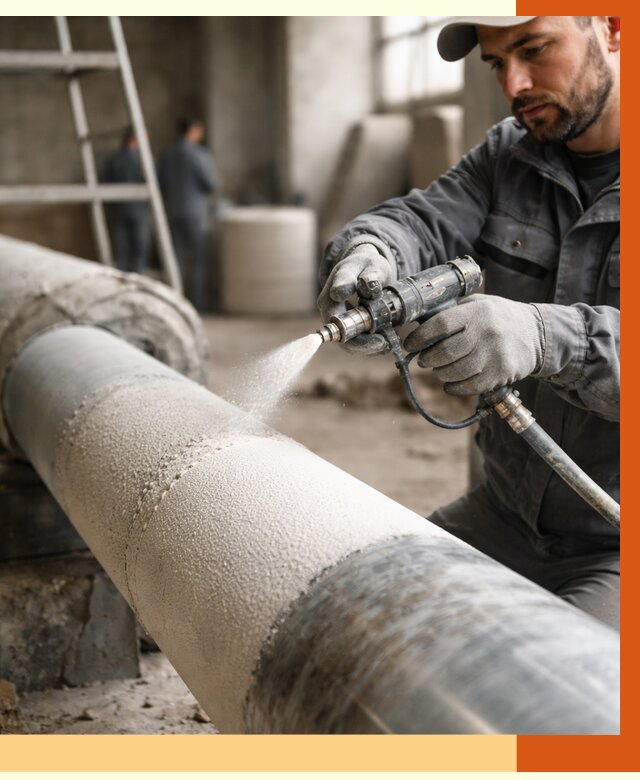 Утепление труб жидкой теплоизоляцией в Железногорске от 7666 руб. под ключ | ТепломастерЖлк