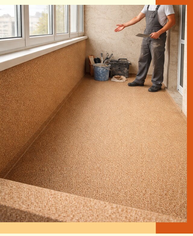 Утепление балкона жидкой пробкой в Железногорске от 3731 руб/м² под ключ | ТепломастерЖлк