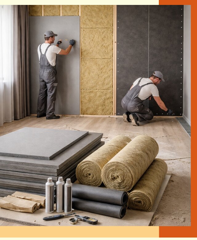 Шумоизоляция дома в Железногорске от 4599 руб/м2 — комплексная звукоизоляция под ключ | ТепломастерЖлк